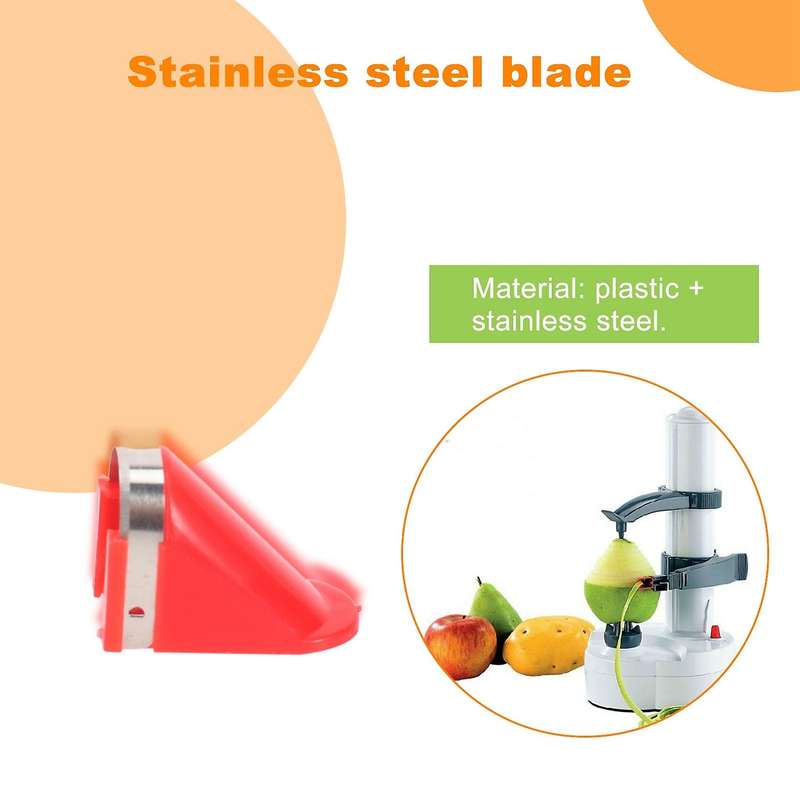 5pcs Stainless Steel Blades for Electric Potato Vegetable Fruit Peeler (red)