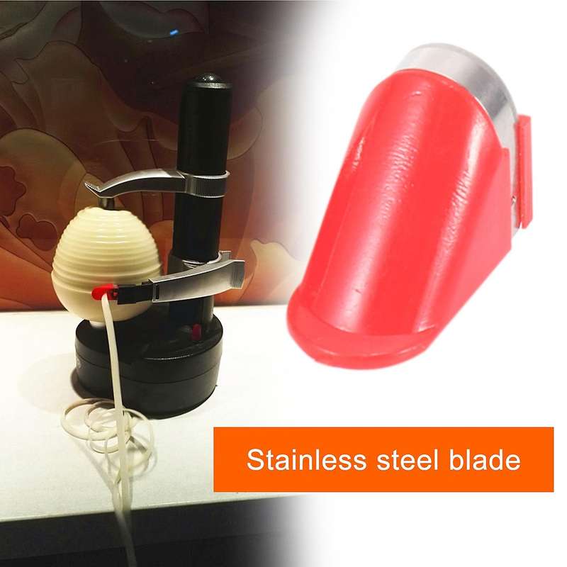 5pcs Stainless Steel Blades for Electric Potato Vegetable Fruit Peeler (red)