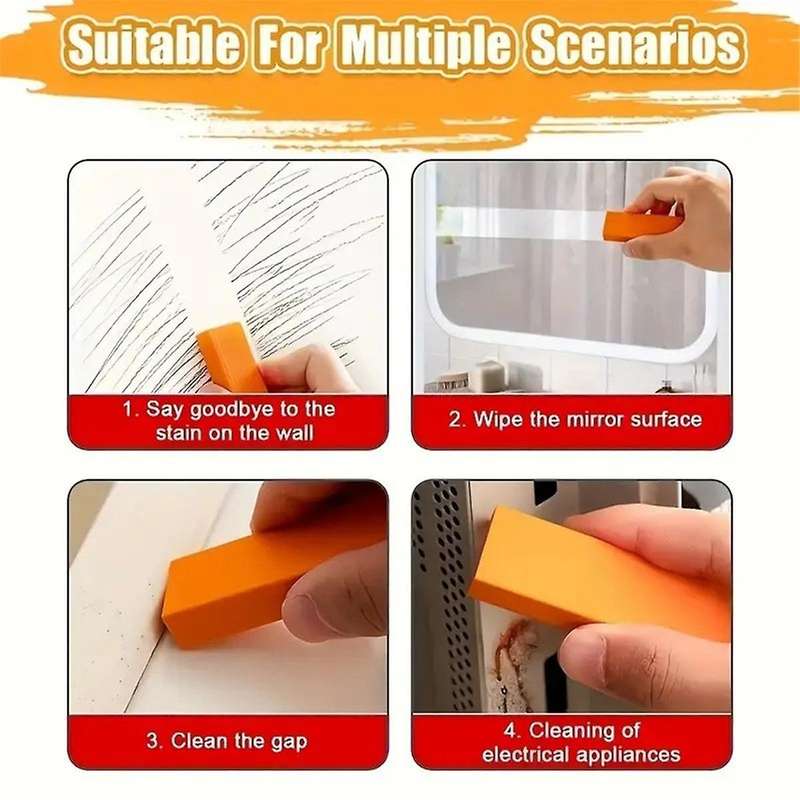 5PCS Stainless Steel Decontamination Eraser,Stainless Steel Stain Remover Eraser,Rust Cleaning Erase