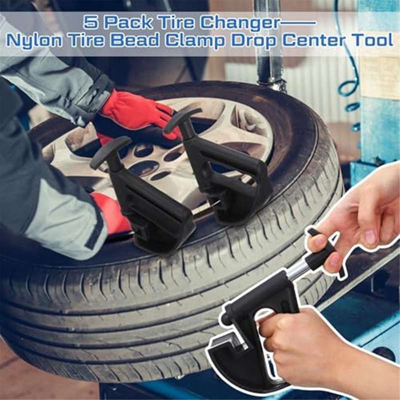 5pcs Tire Changer Heavy Duty Tire Bead Clamp Drop Center Tool Tire Mounting Tools Compatible for Co