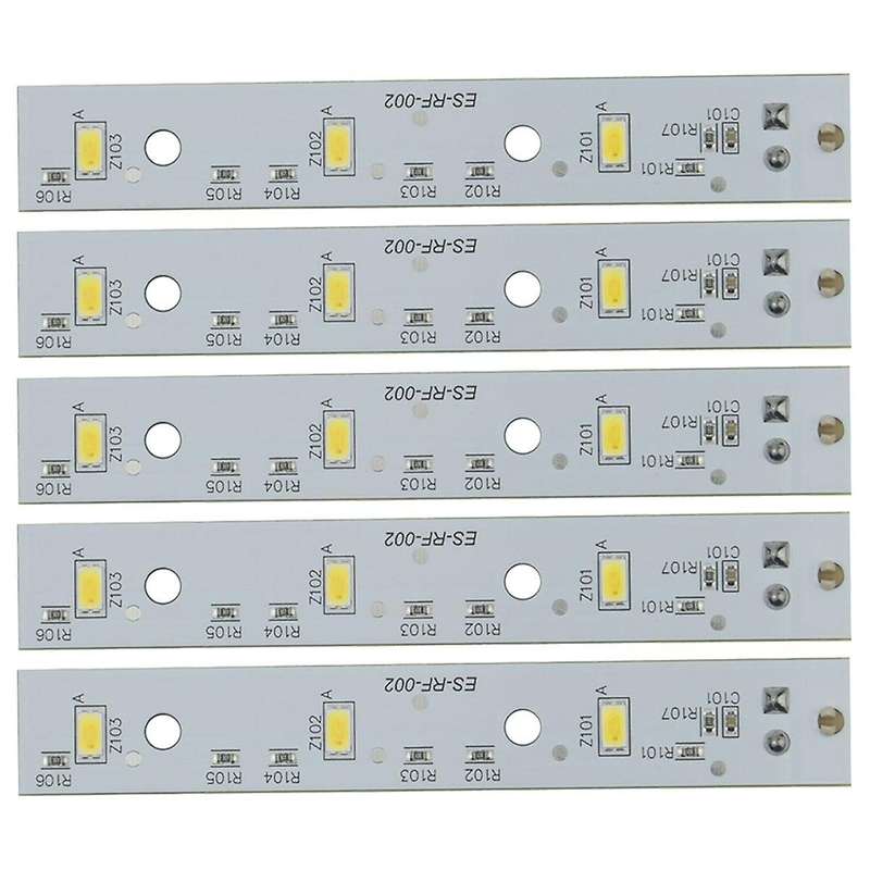 5Pcs WR55X26671 LED Light Compatible for Refrigerators LED Light Replace PS11767930 AP6035586 446853