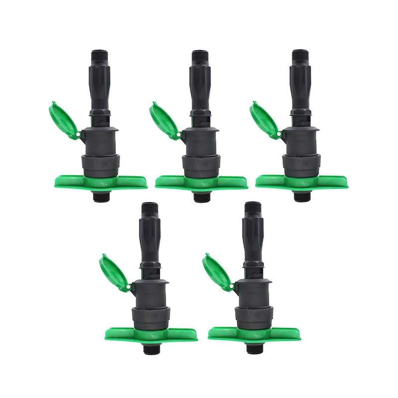 5pcs/lot 1 Inch Plastic Quick Water Intake Valve Garden Lawn Irrigation Dn25 Male Thread Rapid Water