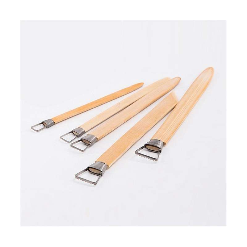 5Pcs/Lot Professional Bamboo Polymer Clay Tools Pottery Ceramic Scraper Modeling Carved Sludge Scul