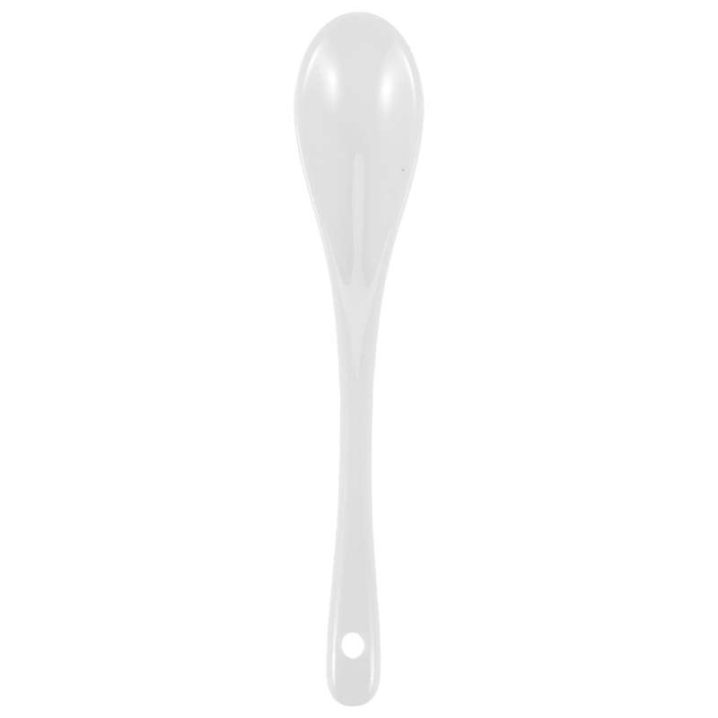 5PCS White Porcelain Egg Spoons Ceramic Spoons Coffee Dessert Spoon