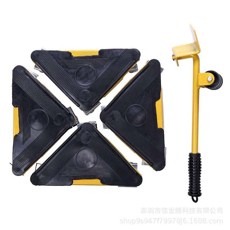 5PCs/Set Heavy Duty Furniture Lifter Furniture Mover Triangle Moving Sliders Up to 400KG Wheel Troll