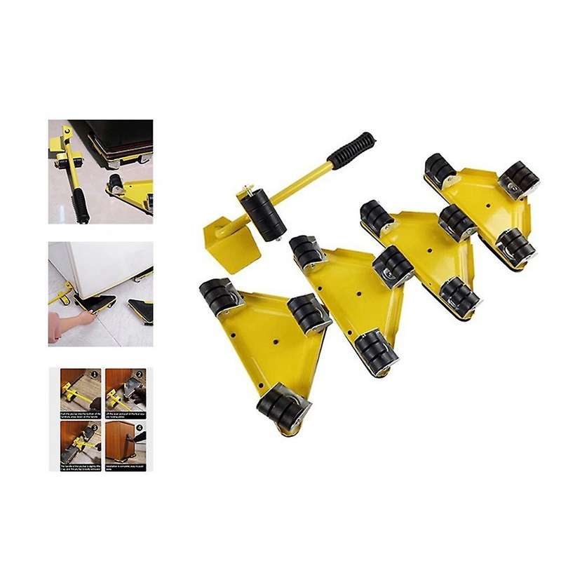 5PCs/Set Heavy Duty Furniture Lifter Furniture Mover Triangle Moving Sliders Up to 400KG Wheel Troll