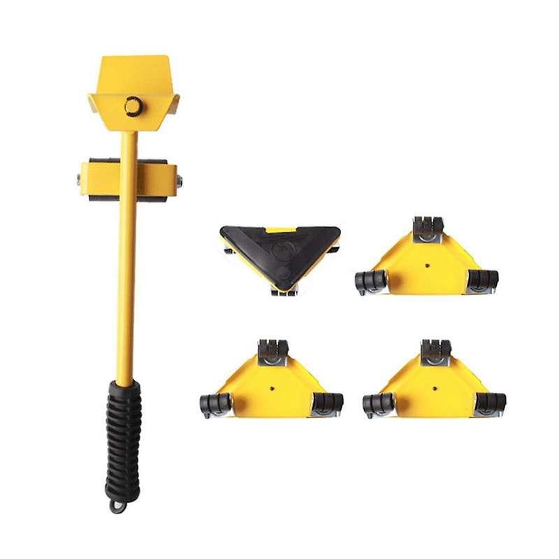 5PCs/Set Heavy Duty Furniture Lifter Furniture Mover Triangle Moving Sliders Up to 400KG Wheel Troll