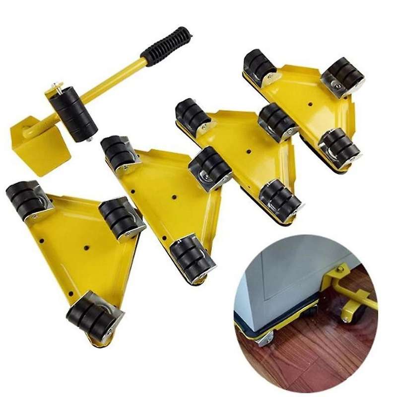 5PCs/Set Heavy Duty Furniture Lifter Furniture Mover Triangle Moving Sliders Up to 400KG Wheel Troll
