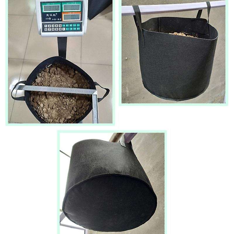 5Pcs/Set 1 Gallon Heavy Duty Thickened Fabric Pots Grow Bags Container Nursery Flowerpot Transplant