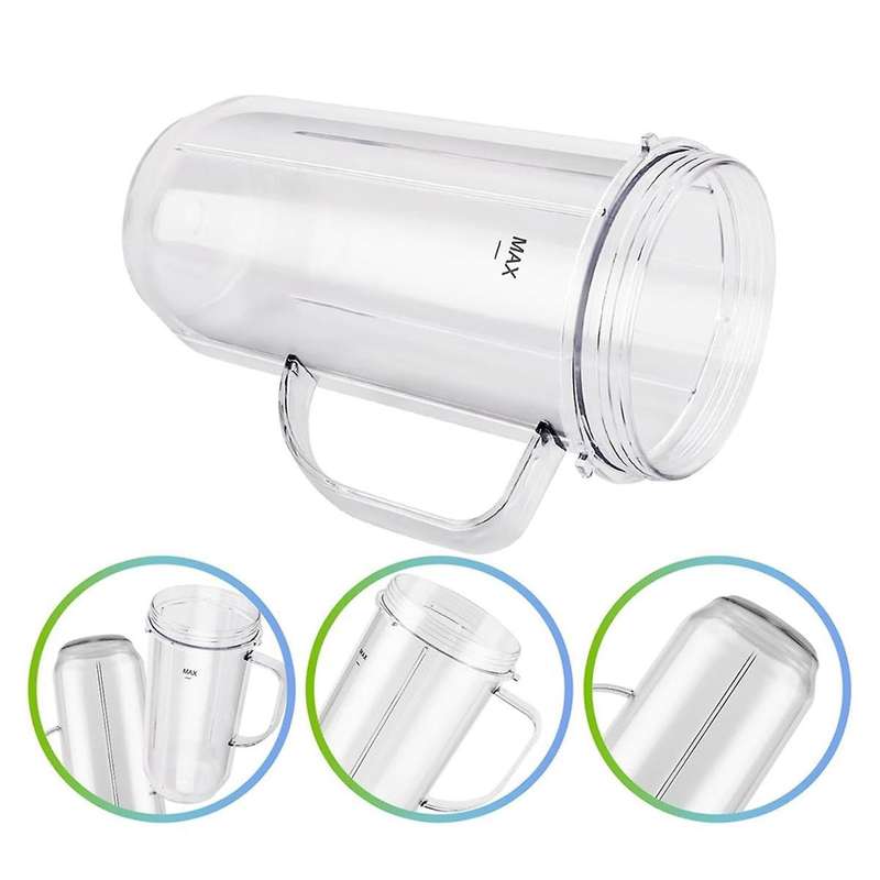 5-Piece for Blender Cups, Tall 22oz Cup with Flip-Top To-Go Lid, Blade, Blender Replacement Parts