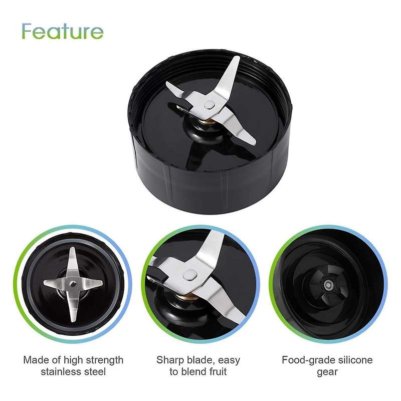 5-Piece for Blender Cups, Tall 22oz Cup with Flip-Top To-Go Lid, Blade, Blender Replacement Parts