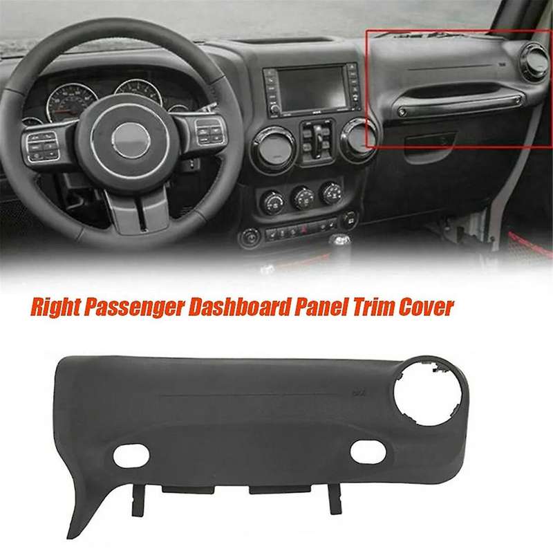 5qz89 Dx9ab Right Door Passenger Dashboard Panel Trim Cover for Wrangler Jk 2015-2018 Instrument Cap