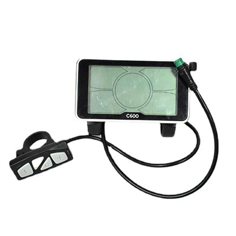5S Protocol 24V 36V 48V LCD C600 Big 4 Inch Big Screen Electric Bicycle Display with Waterproof Conn