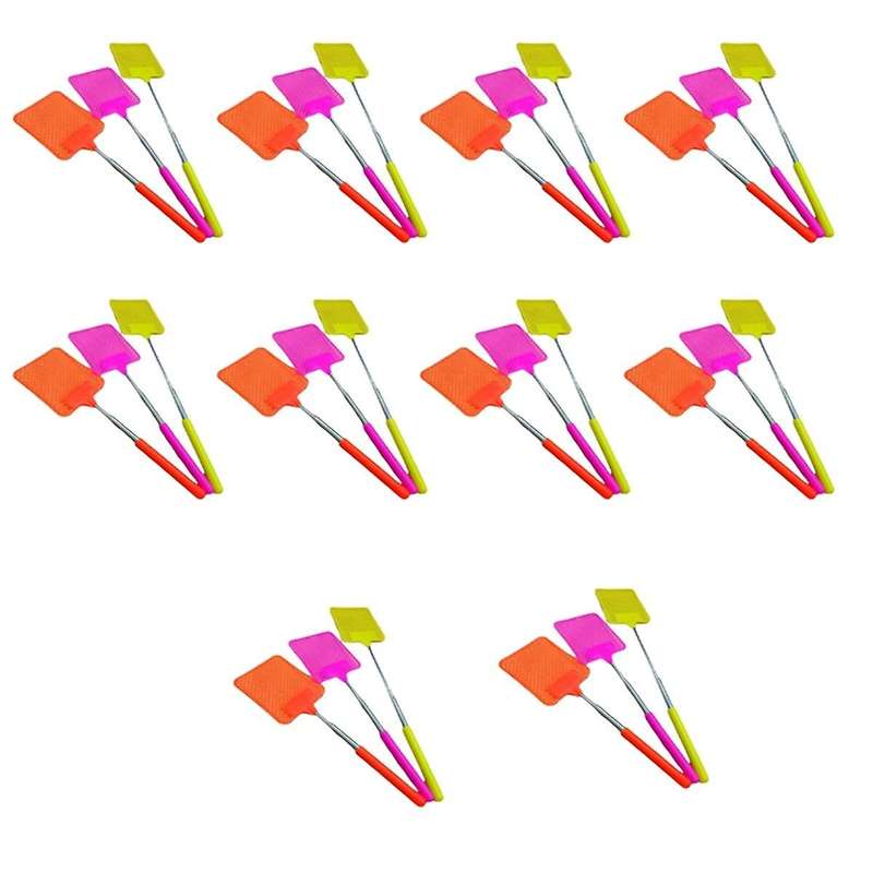5-Section Stainless Steel Telescopic Fly Swatter to Mosquitoes, Flies and Insects
