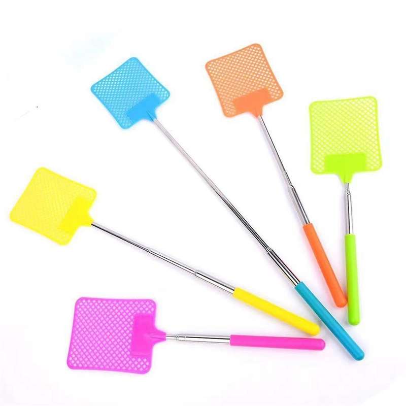 5-Section Stainless Steel Telescopic Fly Swatter to Mosquitoes, Flies and Insects