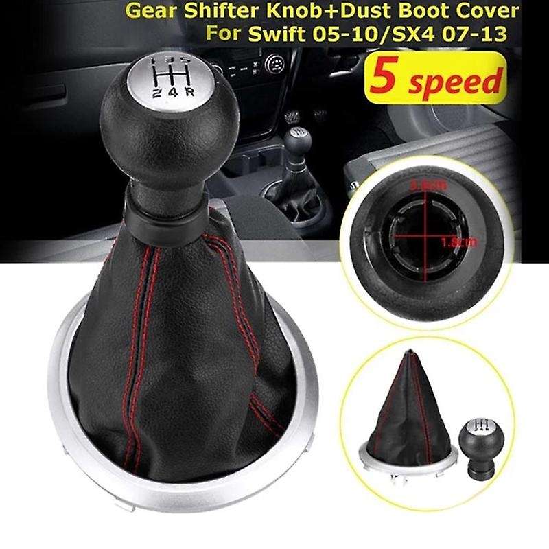 5-Speed Car Shift Knob Cover Central Control Head with Dust Cover for Swift 2005-2010 SX4 2007-2013