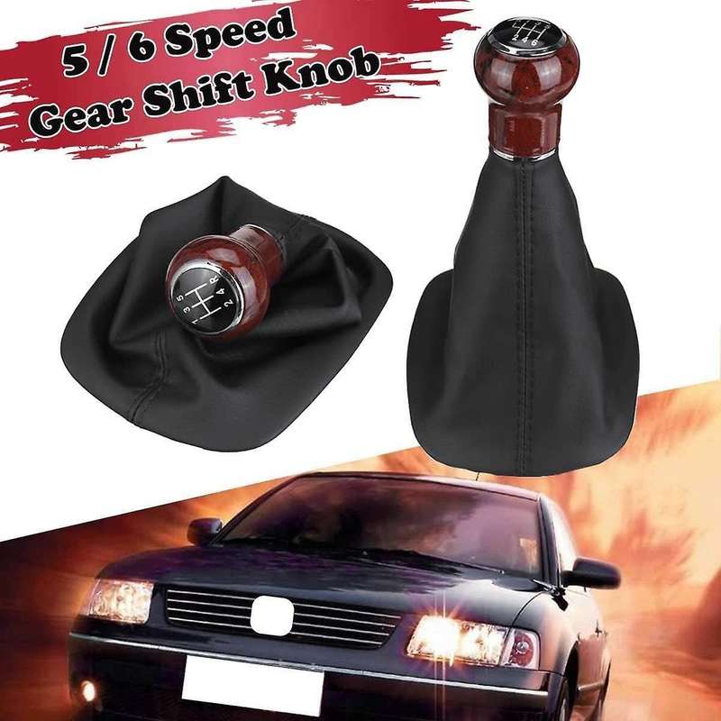 5-Speed Manual Gear Shift Knob Shifter Lever Gaiter Boot for B5 1998 1999 2000 2001 2002 2003 2004