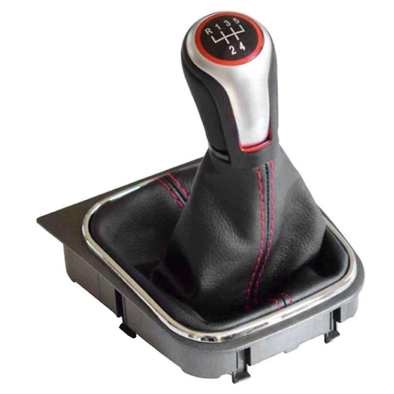 5-Speed Manual Gear Shift Knob Shifter Lever Gaiter Boot for Golf 5 6 Mk5