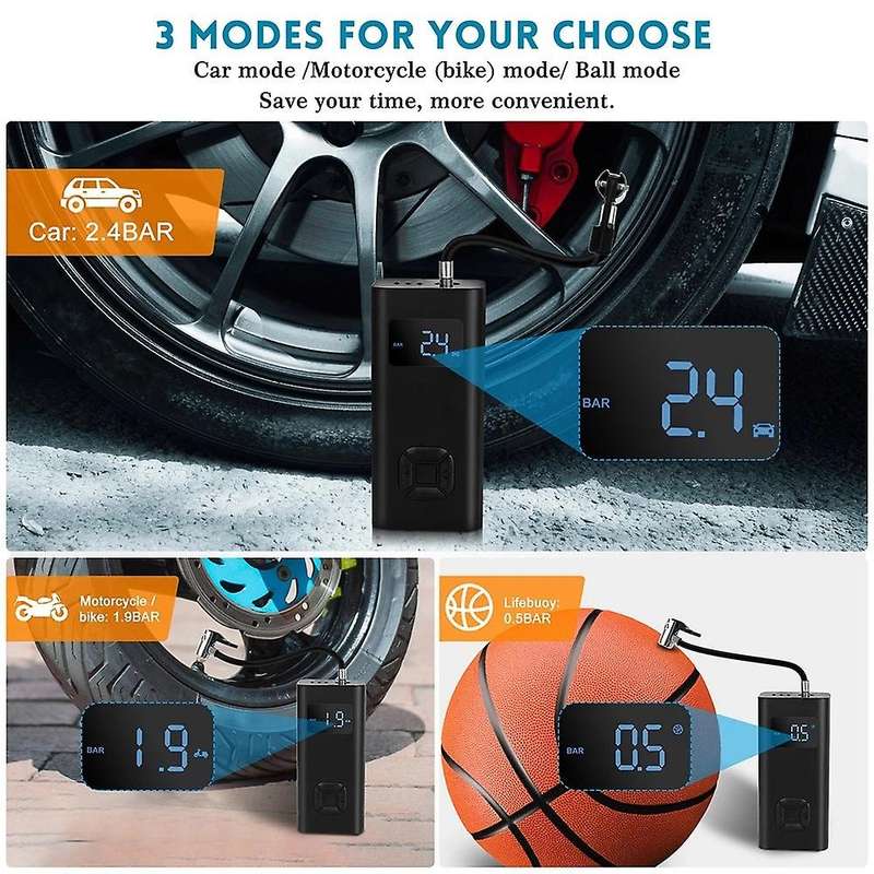 5V 150PSI Car Tire Pump USB Charging Mini Digital Air Pump Tire Inflator Portable Air Compressor for