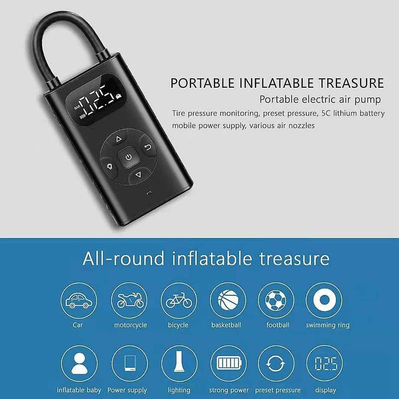 5V 150PSI Car Tire Pump USB Charging Mini Digital Air Pump Tire Inflator Portable Air Compressor for