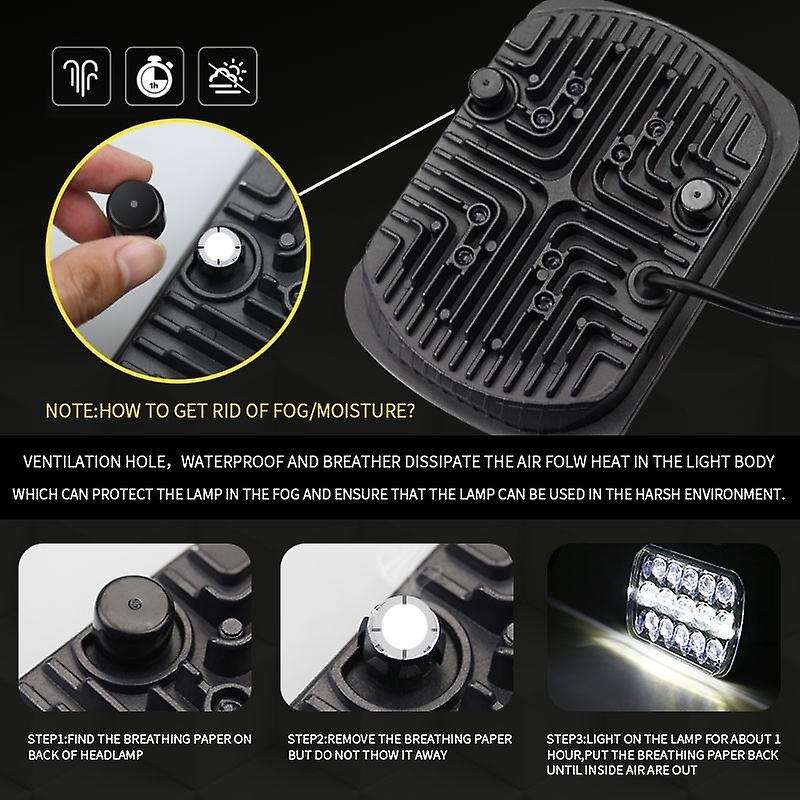 5X7 Inch 400W LED Head Light Lamp DRL Headlight Crystal Clear Hi-Lo Beam DRL Light for Truc
