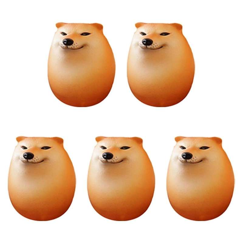 5x Egg Dog Shiba Inu Realistic Egg Shape Desk Decor Dog & Egg Union Decoration for Home Offices Fun