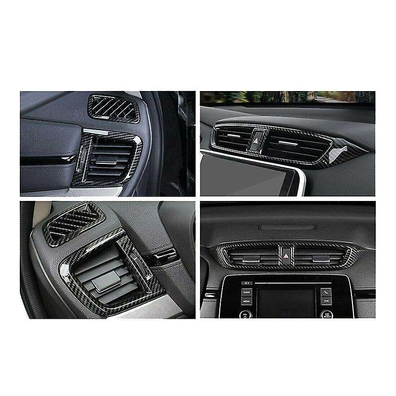 5X for -V 2017-2020 Carbon Fiber Inner Dashboard Air Vent Cover Trim