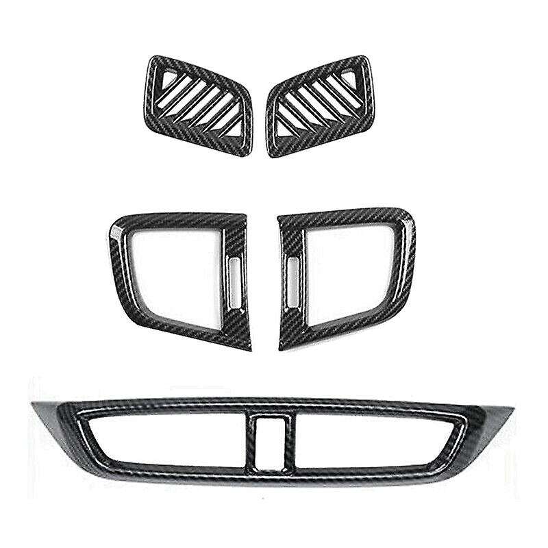 5X for -V 2017-2020 Carbon Fiber Inner Dashboard Air Vent Cover Trim