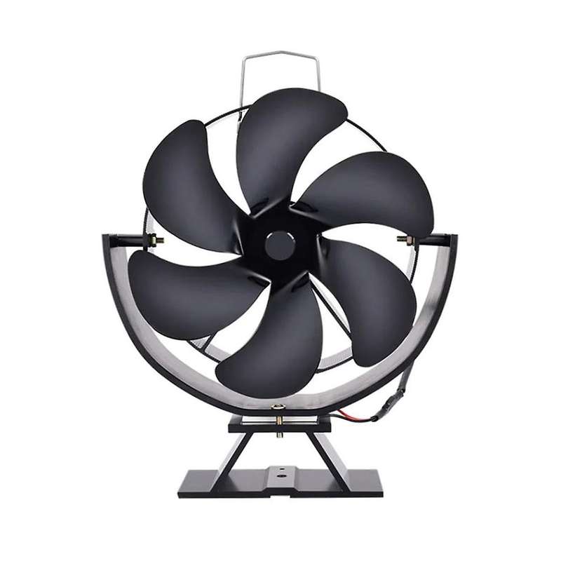 6 Blades Heat Powered Stove Fan 360 Rotating Fireplace Fan Log Wood Burner Eco-fan Quiet Stove Fan E