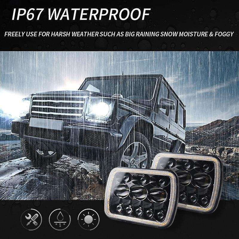 5X7 Inch LED Head Light Lamp DRL Headlight Crystal Clear Hi-Lo Beam DRL Light for Truc with the Aper