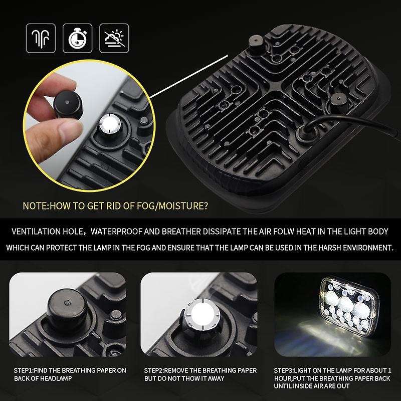 5X7 Inch LED Head Light Lamp DRL Headlight Crystal Clear Hi-Lo Beam DRL Light for Truc with the Aper