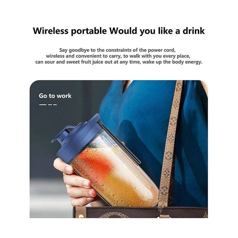 6 Blades Portable Blender Fruit Blender Automatic Usb Smoothie Blender Ice Crush Cup Mini Electric