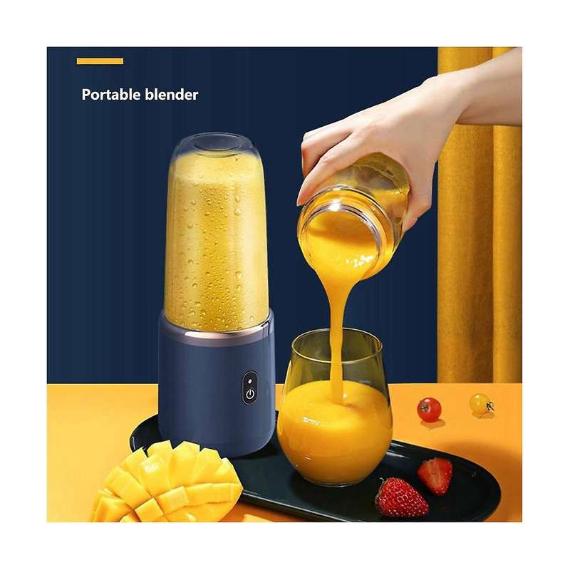 6 Blades Portable Blender Fruit Blender Automatic Usb Smoothie Blender Ice Crush Cup Mini Electric