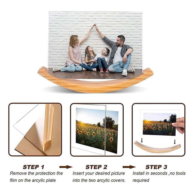 5X7 Rectangular Picture Frames Landscape Picture Frame, Wooden Photo Frames with Solid Wood & Framel