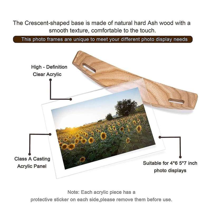 5X7 Rectangular Picture Frames Landscape Picture Frame, Wooden Photo Frames with Solid Wood & Framel