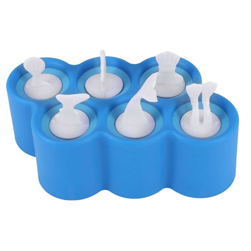 6 Fish Traditional Ice Molds, 6 Freeze Fun-To-Eat /Clownfish/Octopus/Scuba/ Shape Whale Fish Ice Mol