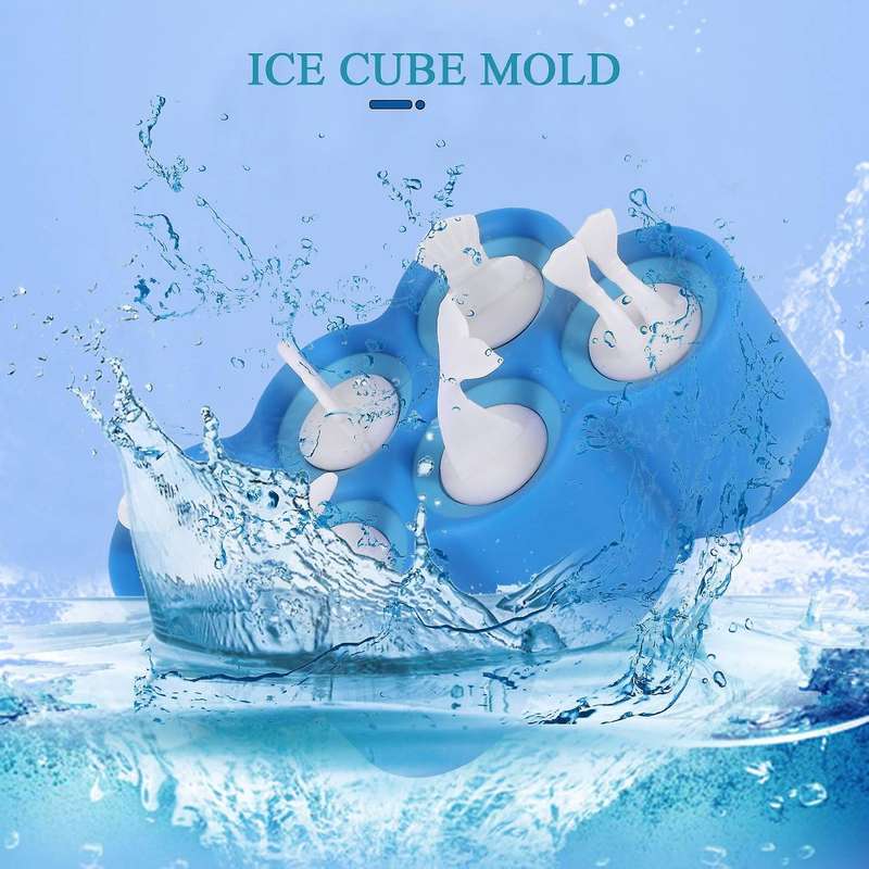 6 Fish Traditional Ice Molds, 6 Freeze Fun-To-Eat /Clownfish/Octopus/Scuba/ Shape Whale Fish Ice Mol