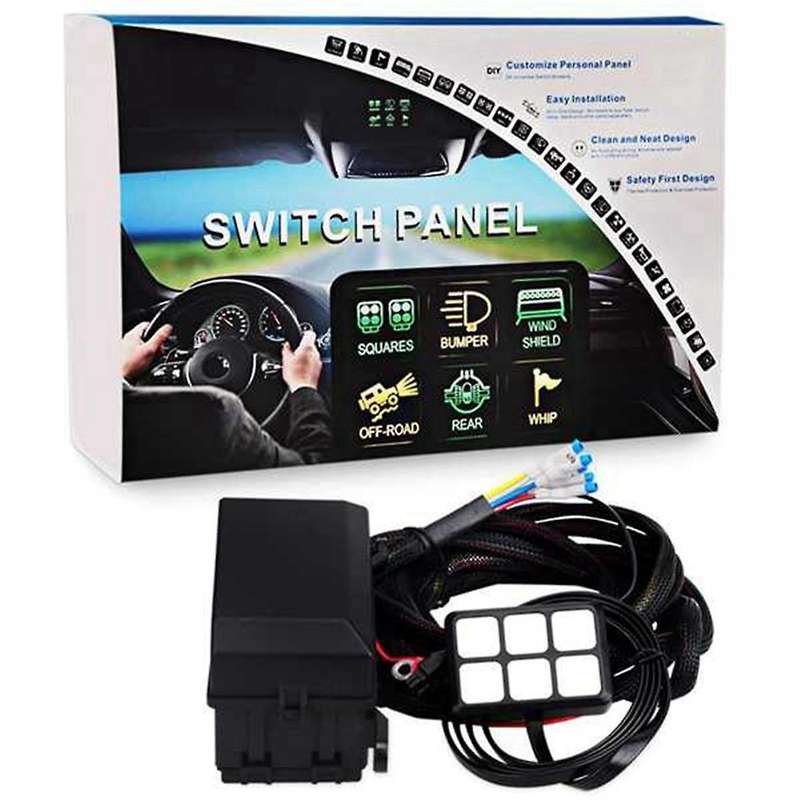 6 Gang Switch Panel Electronic Relay System Circuit Control Box Fuse Relay Box Wiring Harness for A