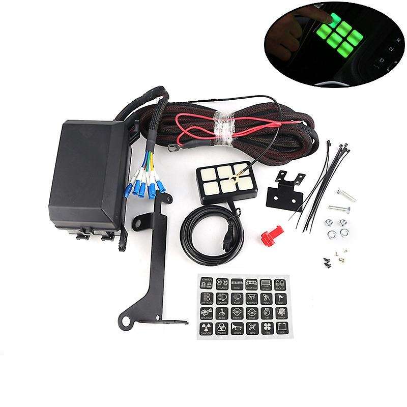 6 Gang Switch Panel Relay System Circuit Control Box for Wrangler Boat Car