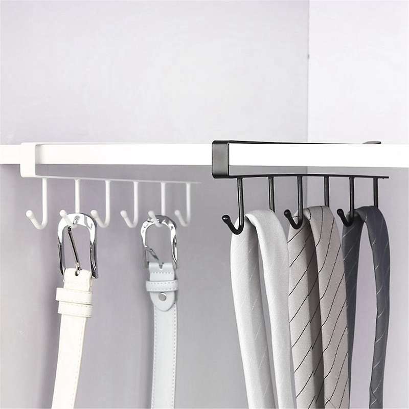 6 Hook Coffee Cup Mug Holder Hooks Shelf Multifunction Kitchen Cabinet Sundries Organizer Storage Ha