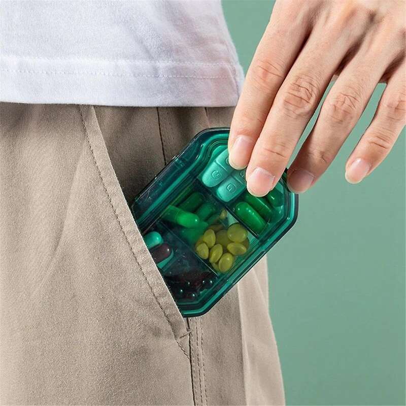 6 Grid Portable Medicine Box Large Capacity Sealed Transparent Moisture Resistant Pill Small Jewelr