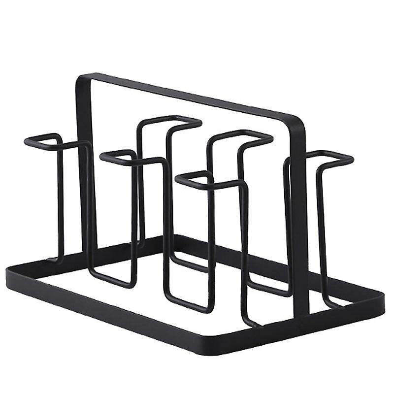 6 Glass Cups Stand Holder Drying Shelf Kitchen Water Cup Rack Home Hanging Drainer Storage Rack Acc
