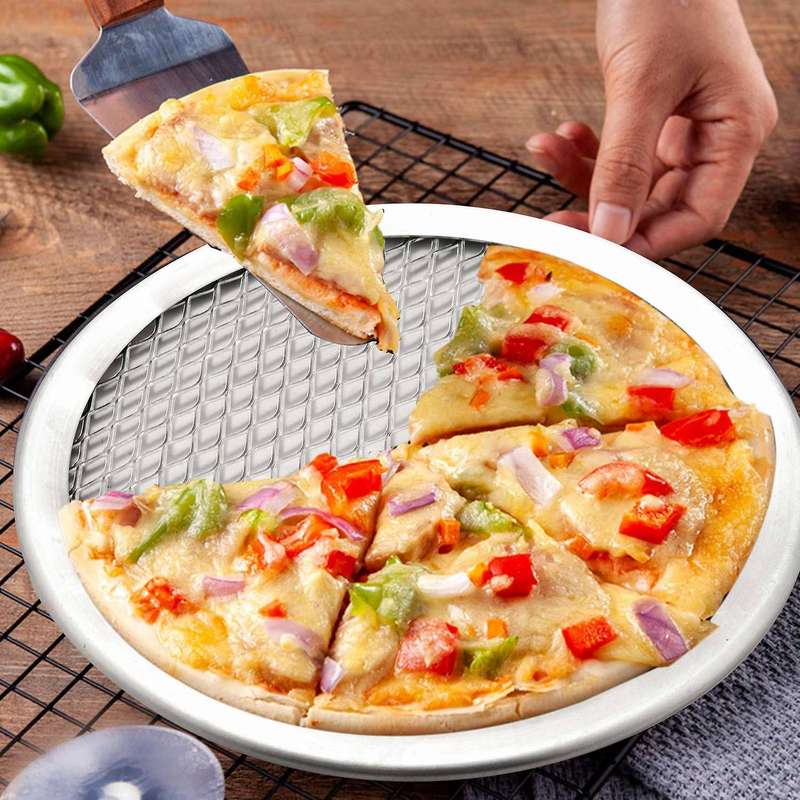 6 Inch Aluminum Pizza Screen Pizza with Holes Pizza ,baking Tray for Round Pizza Crisper Tray Pizza