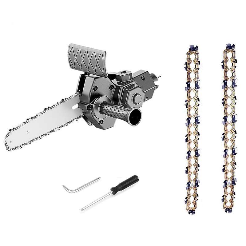6 Inch Electric Drill Modified to Electric Chainsaw Adapter Tool Portable Conversion Head Kits Wood