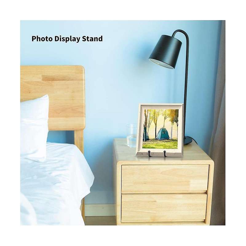6 Inch 5 Pack Black Metal Plate Stand Plate Holder for Picture, Decorative Plate, Book