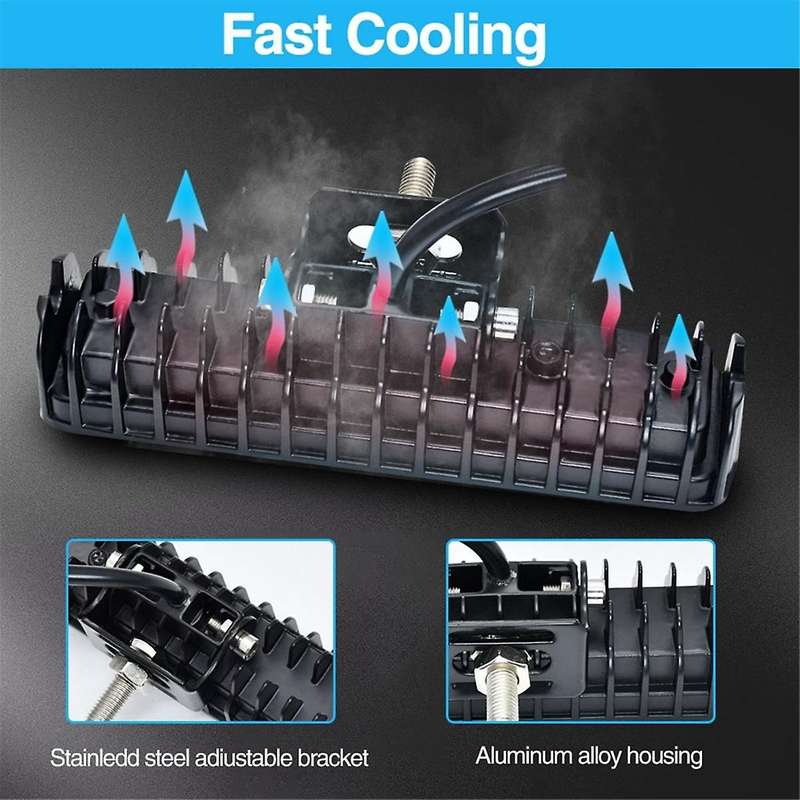 6 Inch LED Light Bar White 30W 6000K Work Pods Single Row Off Road Driving Fog Boat Light Waterproo