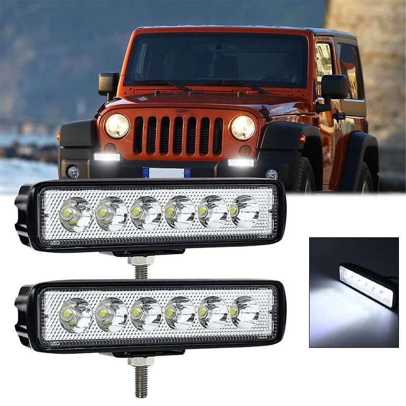6 Inch LED Light Bar White 30W 6000K Work Pods Single Row Off Road Driving Fog Boat Light Waterproo