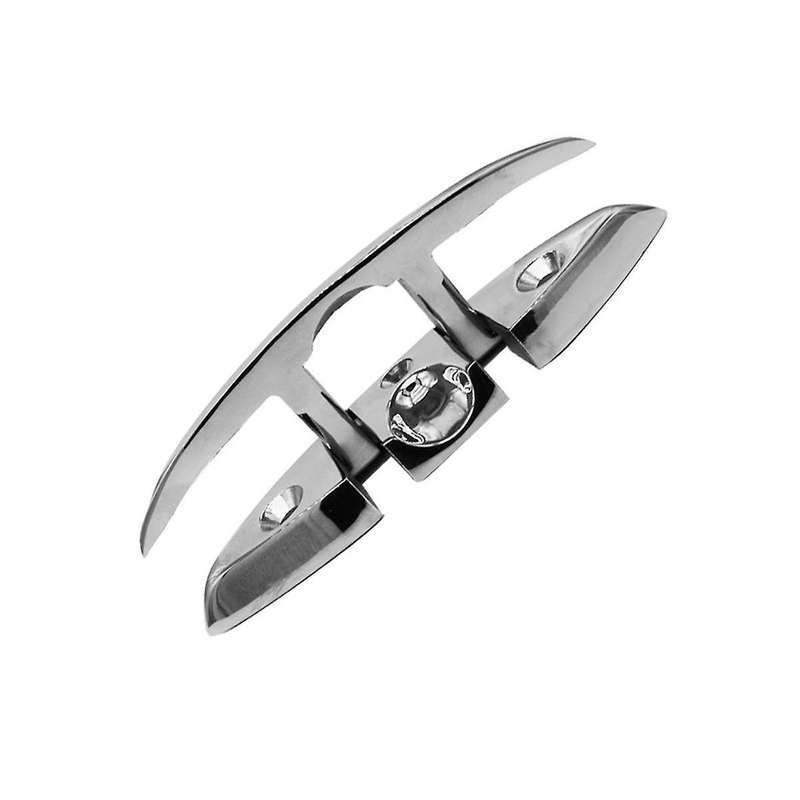 6 Inch Marine Grade Boat Stainless Steel 316 Folding Pull Cleat Dock Deck Hardware Wire Rope Cleat f