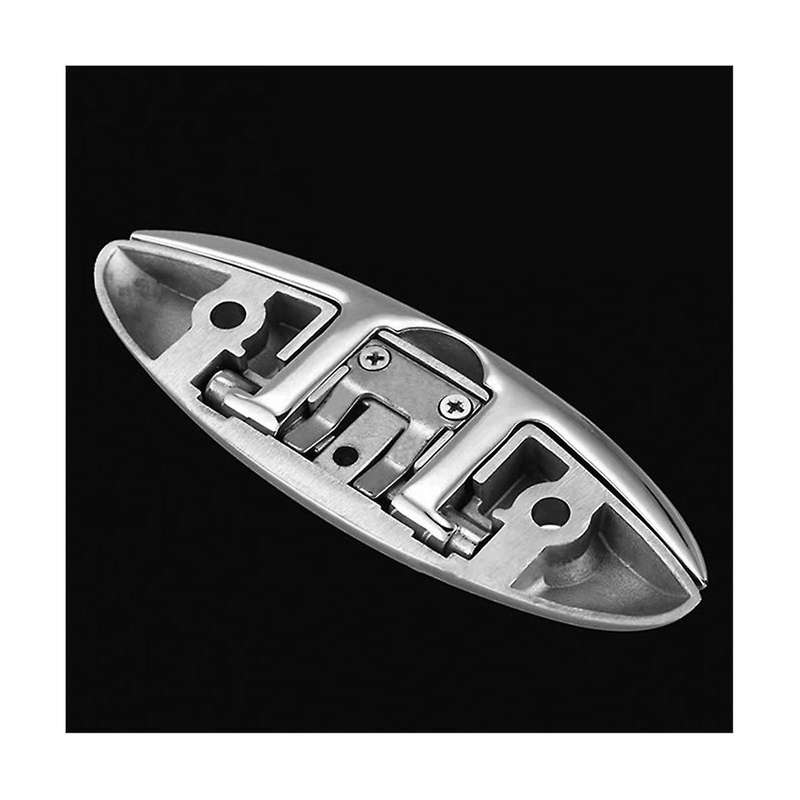 6 Inch Marine Grade Boat Stainless Steel 316 Folding Pull Cleat Dock Deck Hardware Wire Rope Cleat f