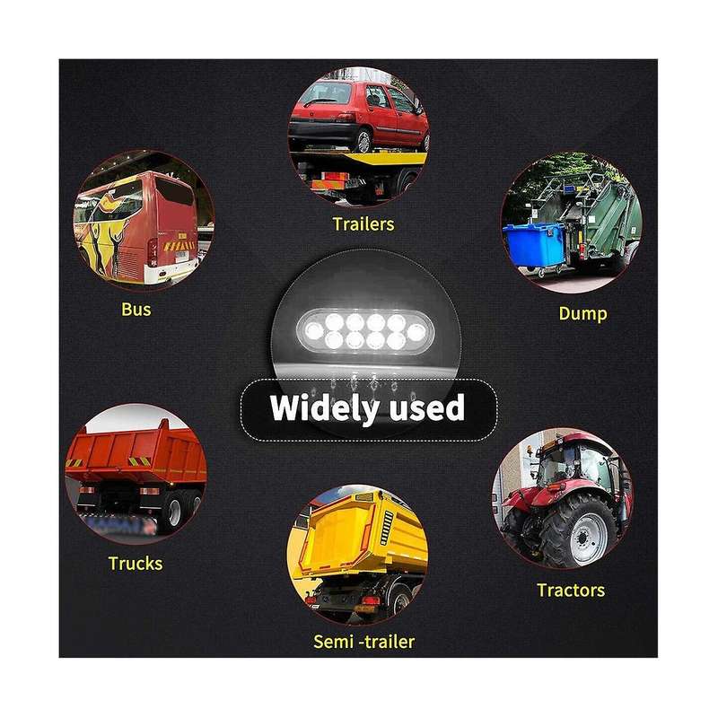 6 Inch Led Set Edge Light Tail Light Turn Signal Light Brake Light Car Accessories As Shown